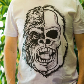 Camiseta SP 304 Macaco Duas Faces Branca
