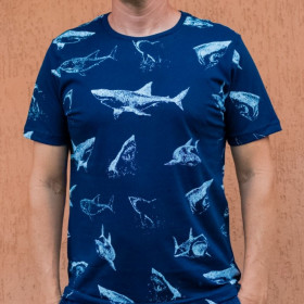 Camiseta SP 304 Tubarão o Rei dos Marés Azul