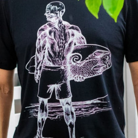 Camiseta  SP 304 Anatomia Homem Surf  Preta 