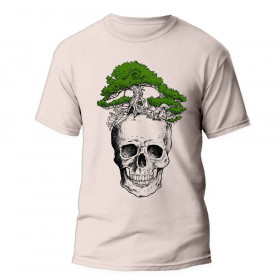 Camiseta SP304 Caveira Árvore Creme 